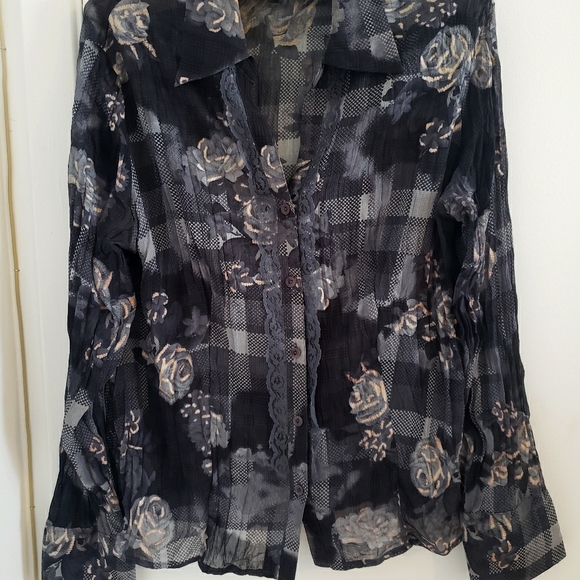 Conrad C Black & Grey Flower Motif with Lace accent SZ 8 - Picture 6 of 10